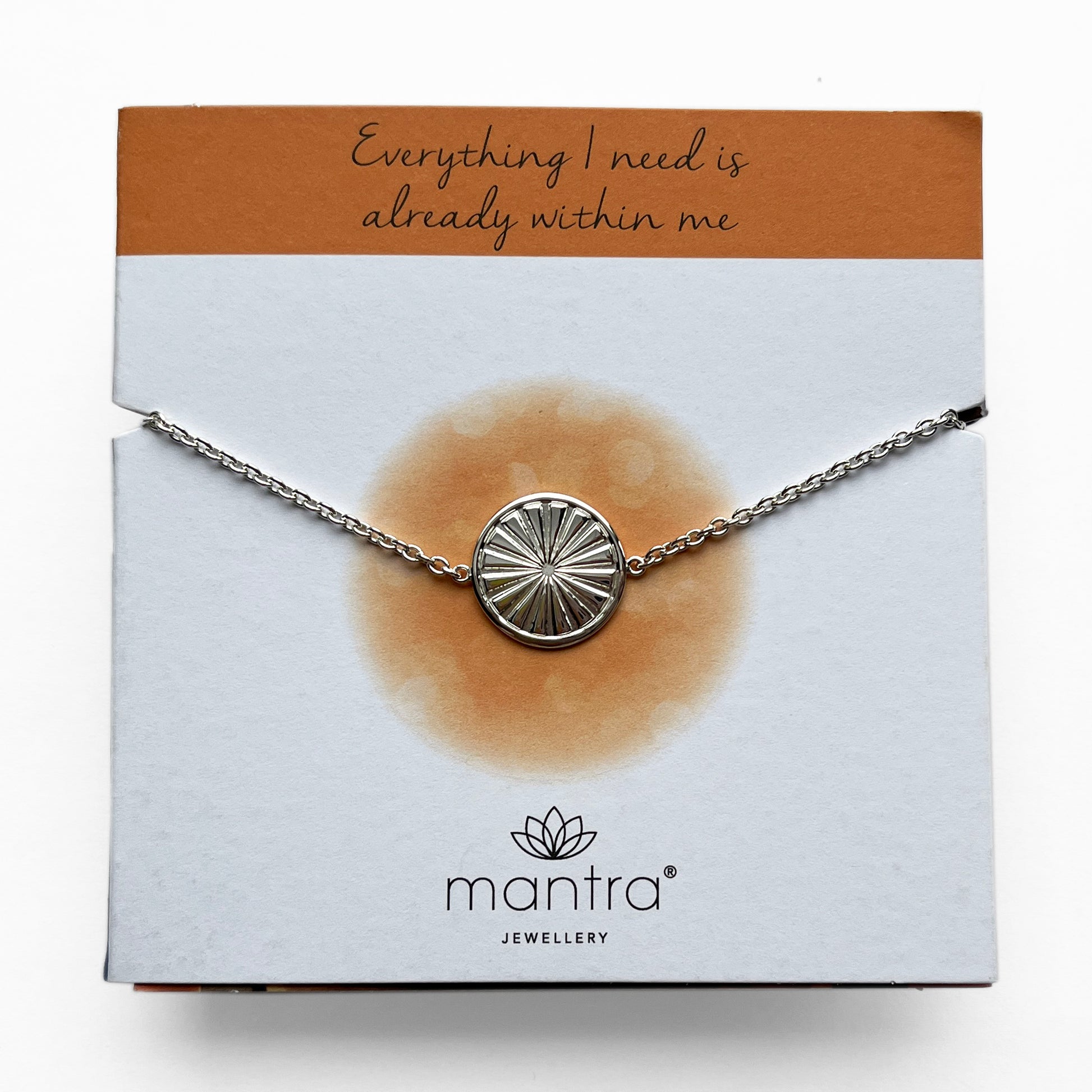 Mantra Jewellery Everything I Need Disc Bracelet in Sterling Silver