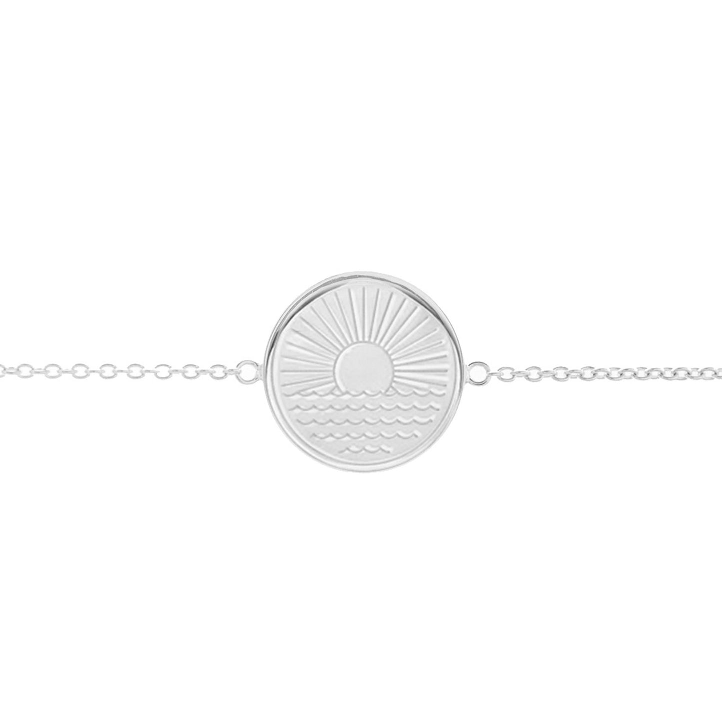 One Day at a Time Disc Bracelet in Sterling Silver