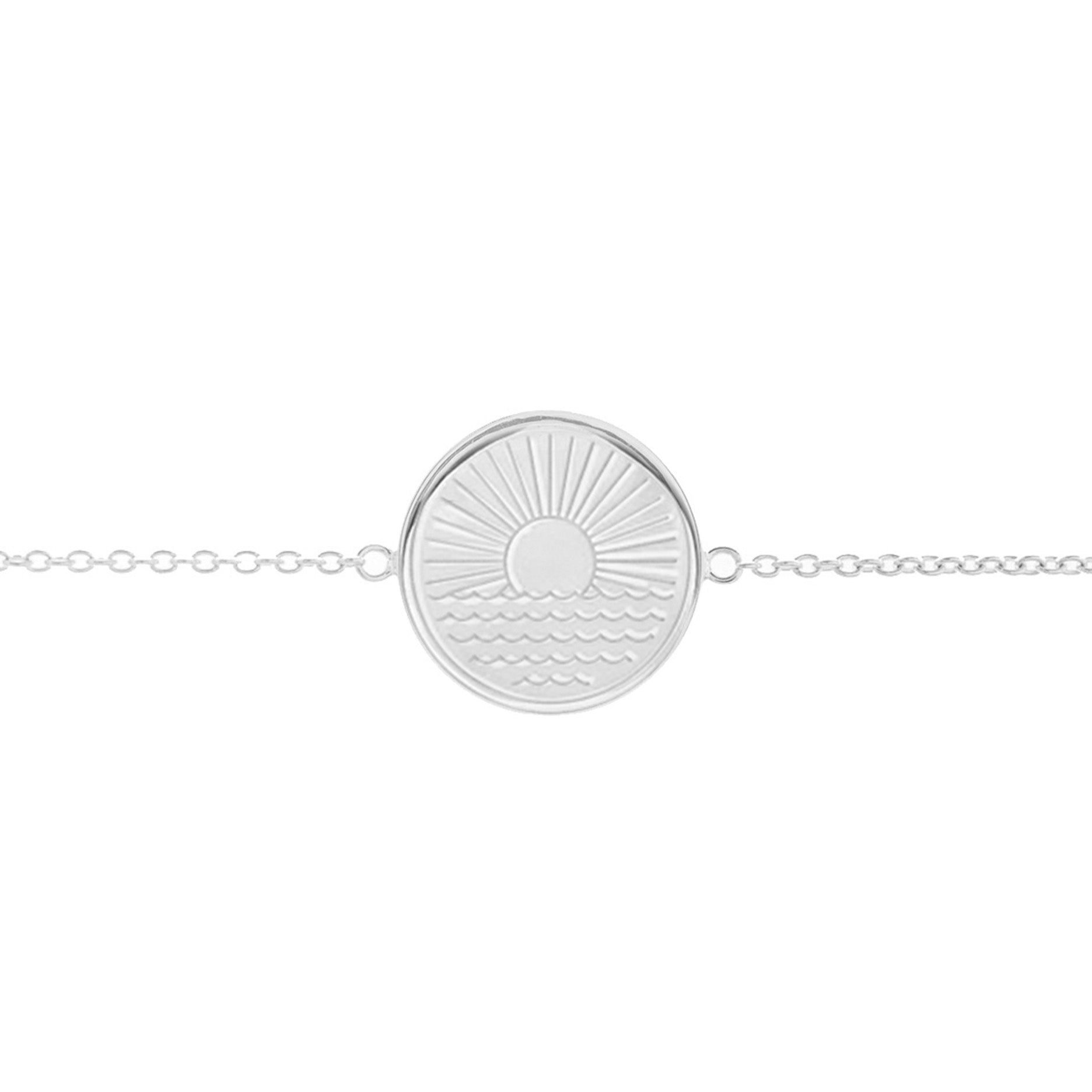 Mantra Jewellery One Day at a Time Disc Bracelet in Sterling Silver