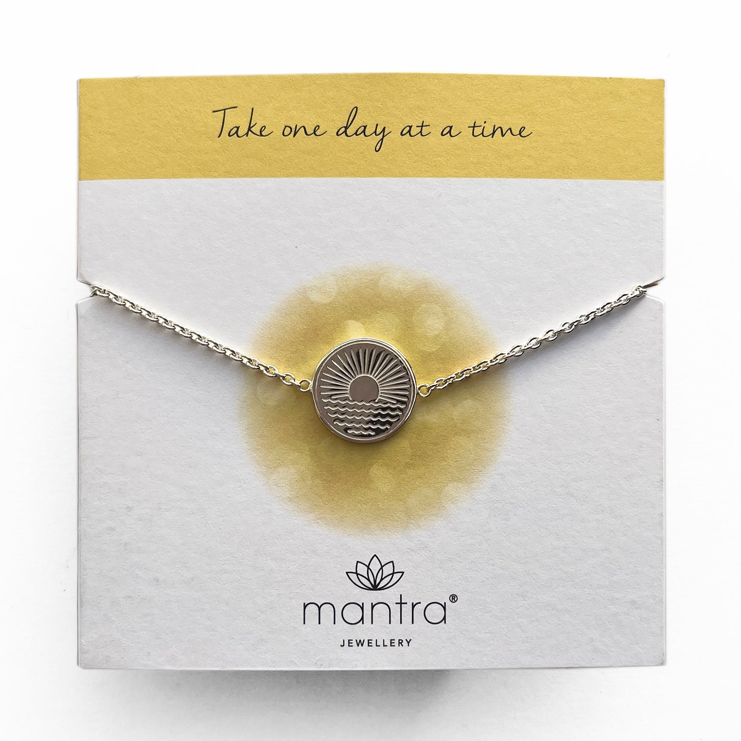 One Day at a Time Disc Bracelet in Sterling Silver