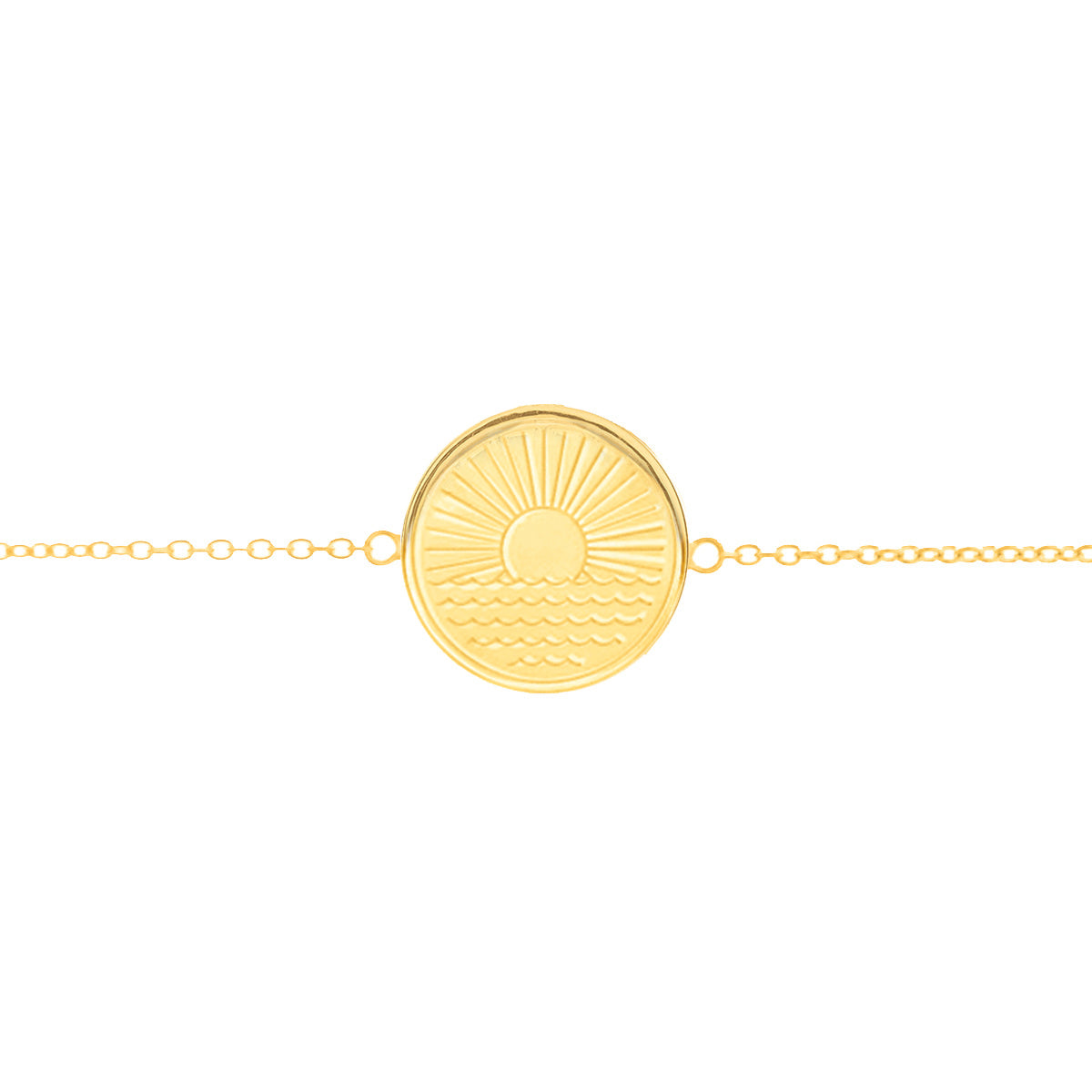 Mantra Jewellery One Day at a Time Disc Bracelet in Gold