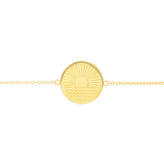 One Day at a Time Disc Bracelet in Gold