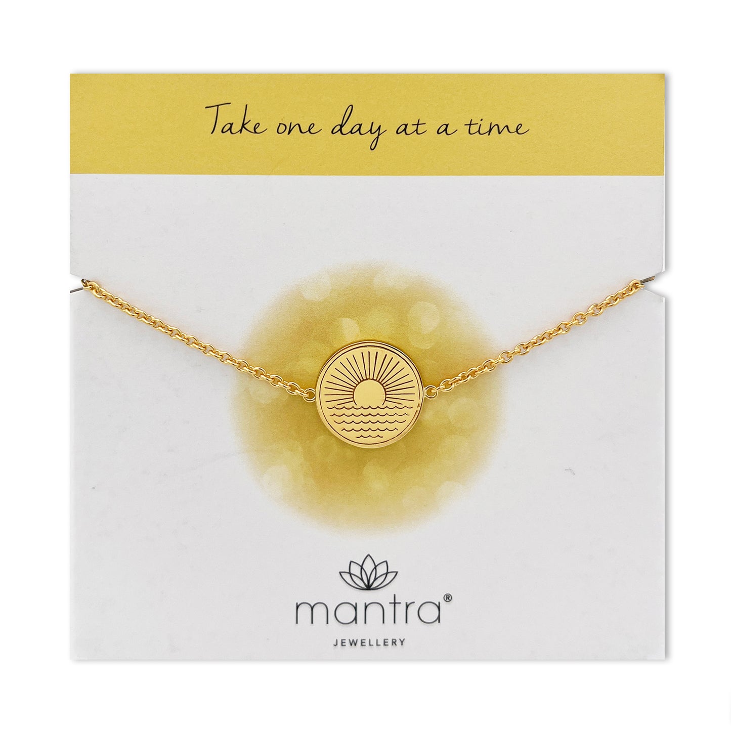 One Day at a Time Disc Bracelet in Gold