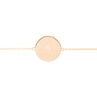 One Day at a Time Disc Bracelet in Rose Gold