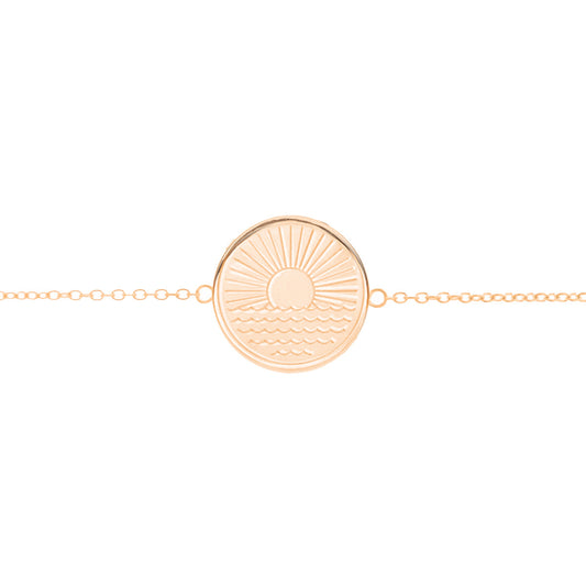 One Day at a Time Disc Bracelet in Rose Gold