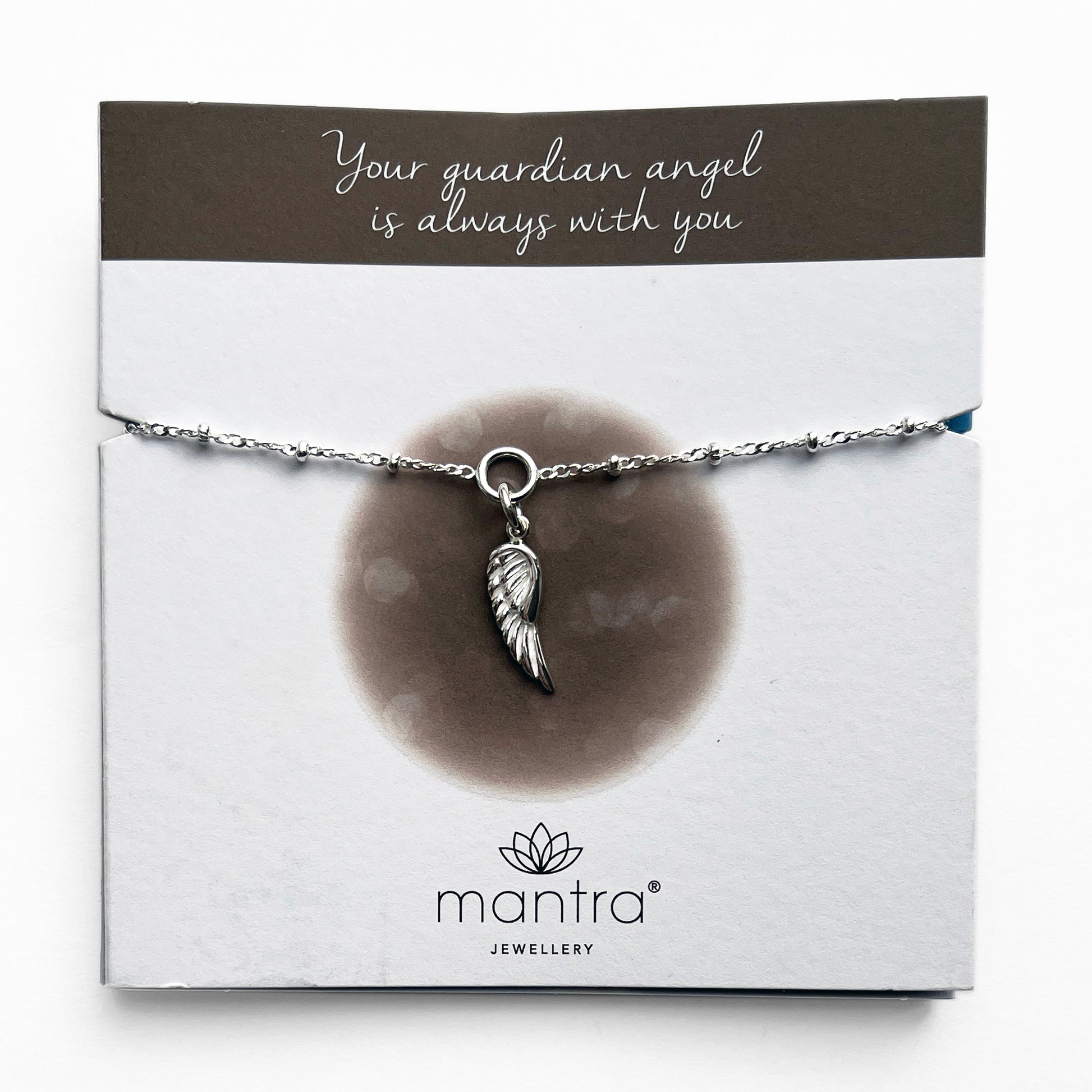 Mantra Jewellery Angel Wing Charm Bracelet in Sterling Silver