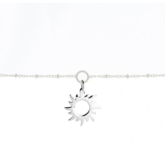 Sun Charm Bracelet in Sterling Silver