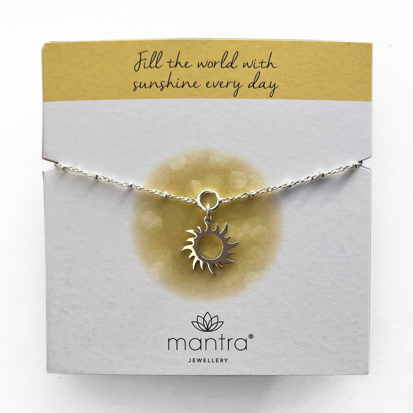 Sun Charm Bracelet in Sterling Silver