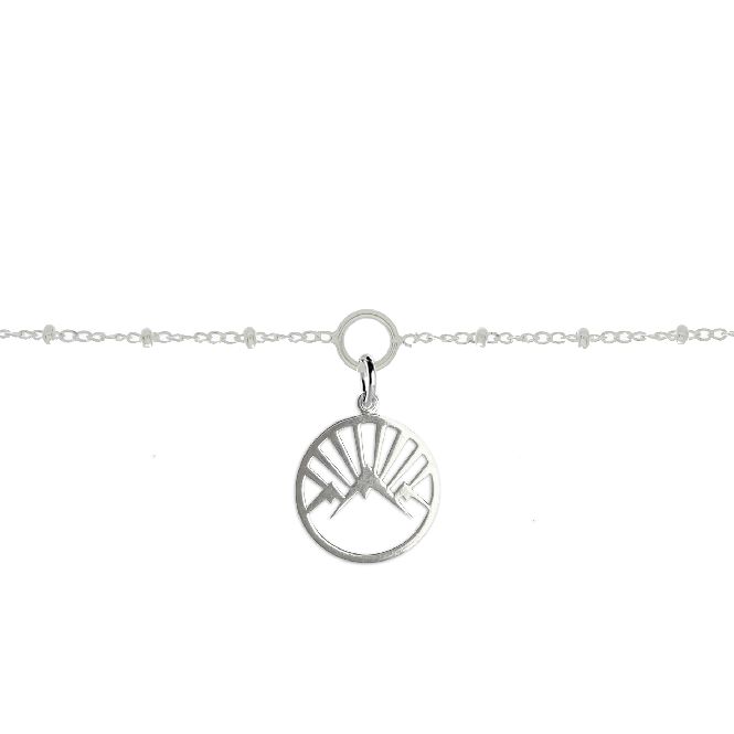 Mantra Jewellery Mountain Charm Bracelet in Sterling Silver