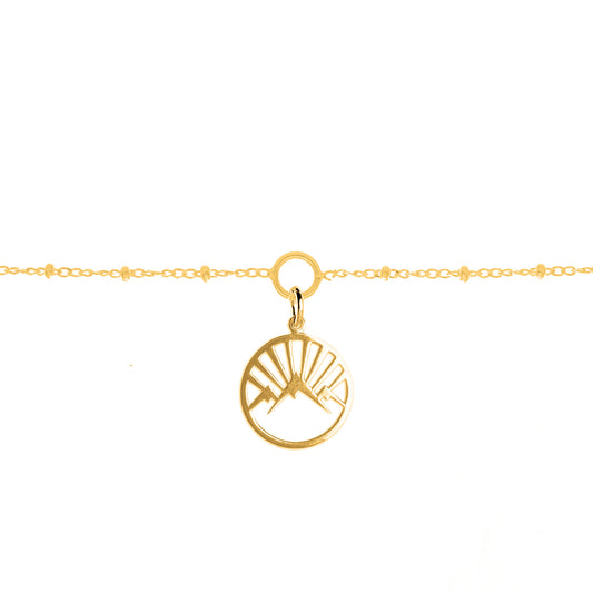 Mountain Charm Bracelet in Gold