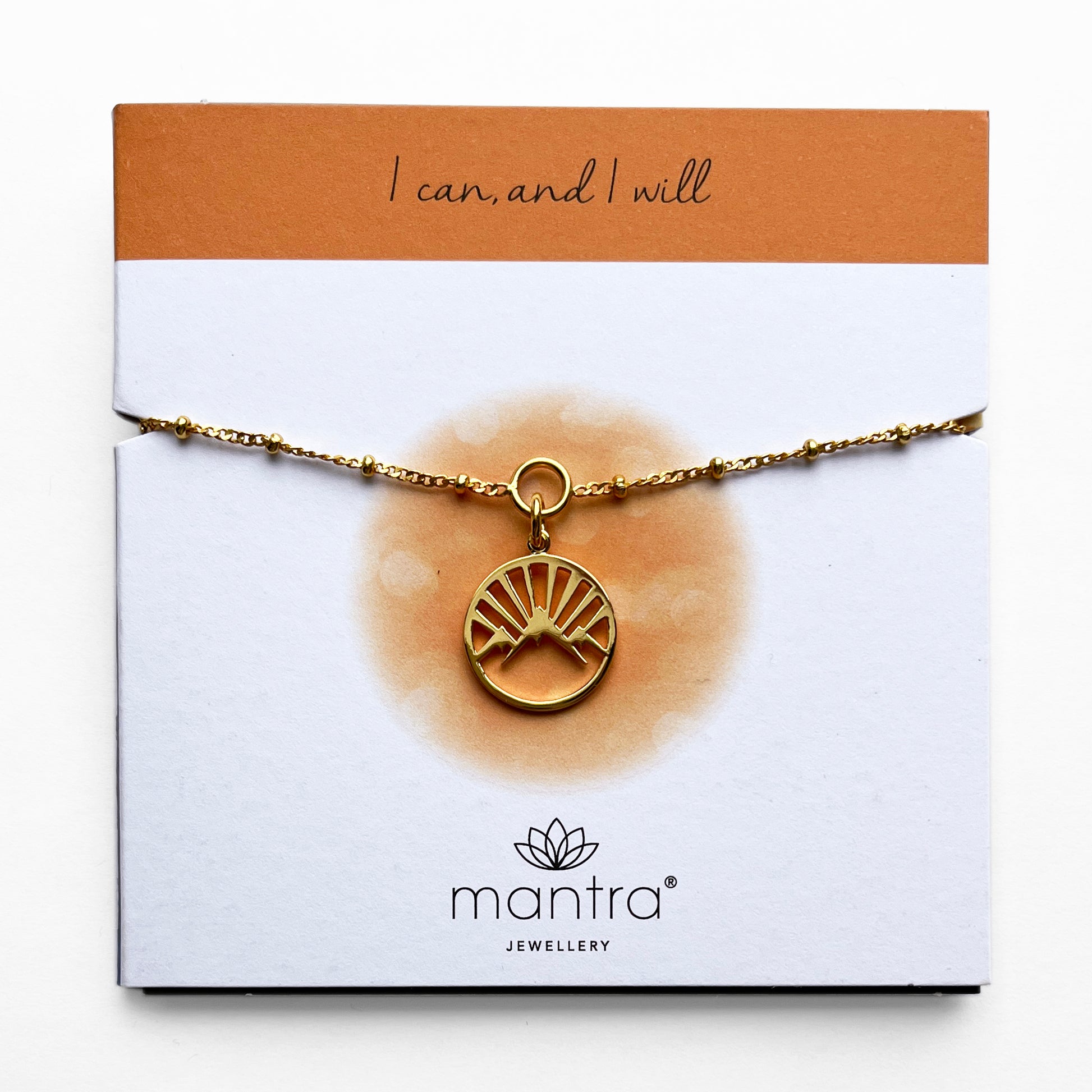 Mantra Jewellery Mountain Charm Bracelet in Gold