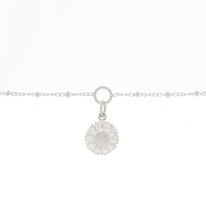 Mantra Jewellery Sunflower Charm Bracelet in Sterling Silver