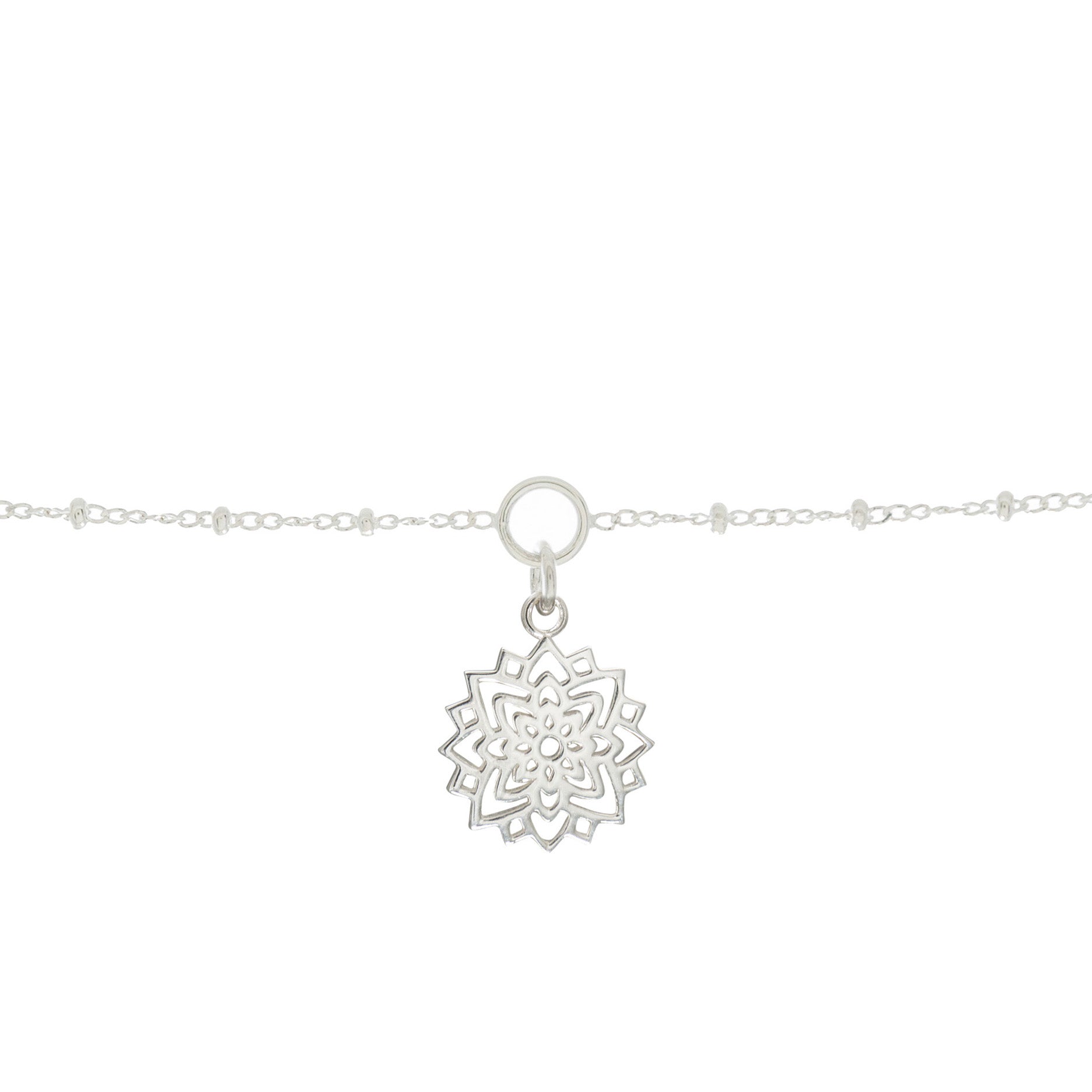 Mantra Jewellery Crown Chakra Charm Bracelet in Sterling Silver