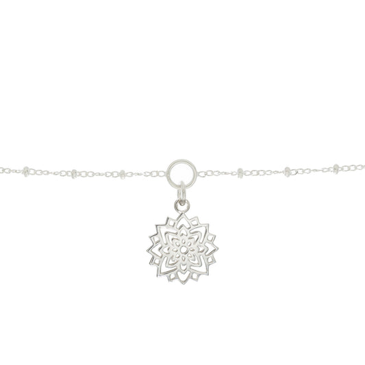 Crown Chakra Charm Bracelet in Sterling Silver
