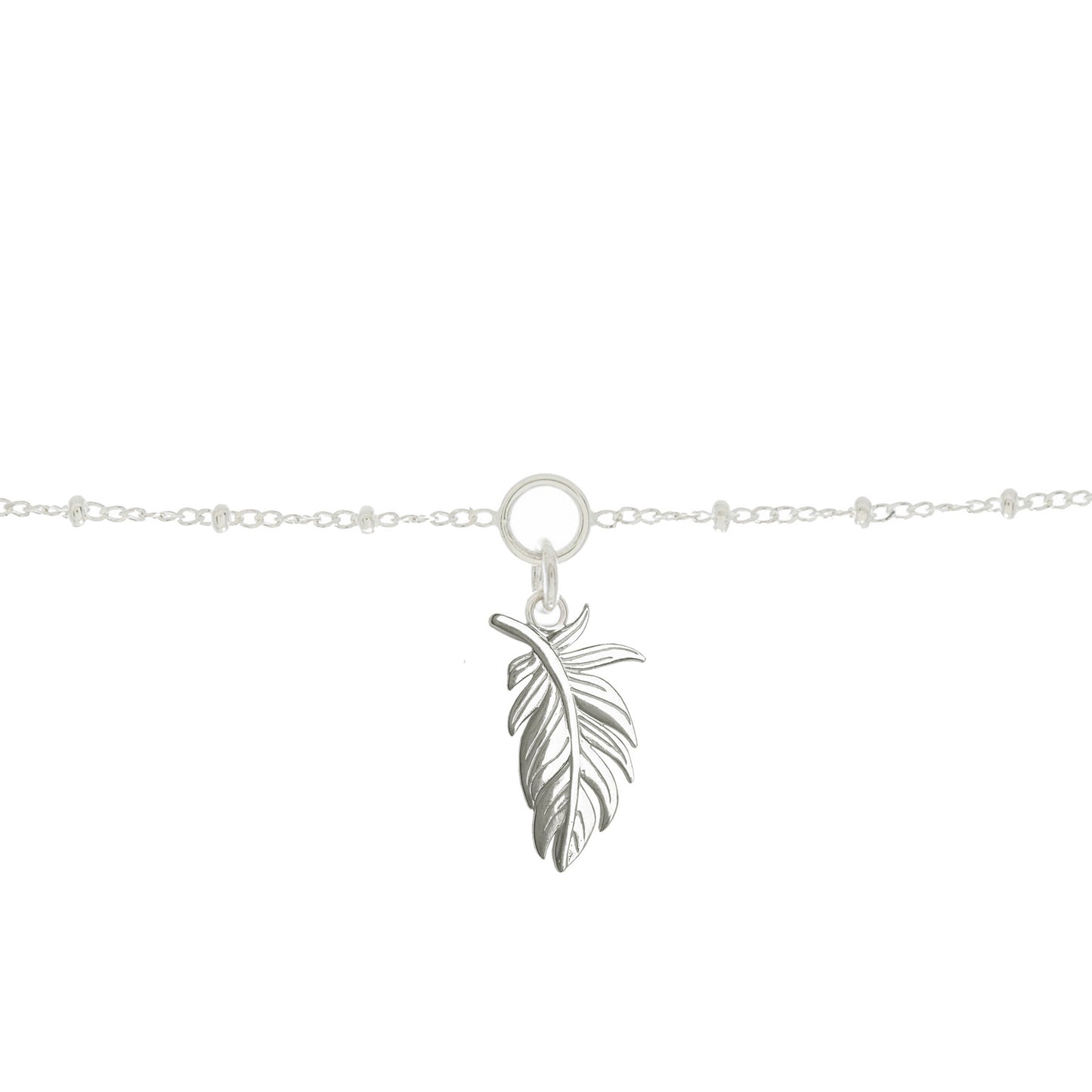 Plume Charm Bracelet in Sterling Silver