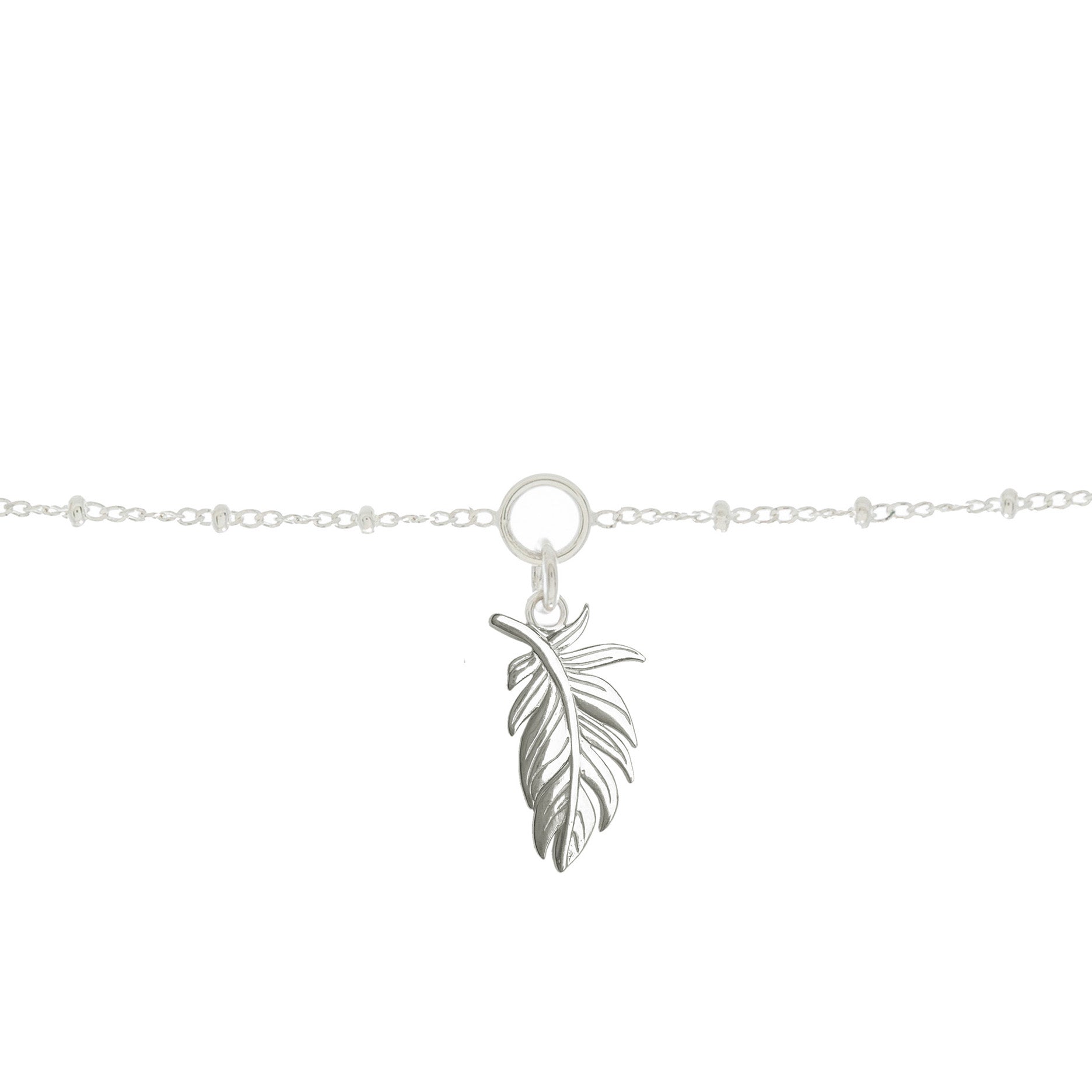 Mantra Jewellery Plume Charm Bracelet in Sterling Silver