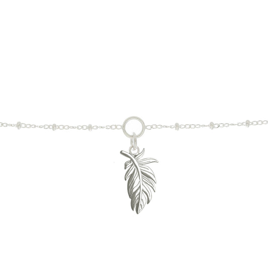 Plume Charm Bracelet in Sterling Silver