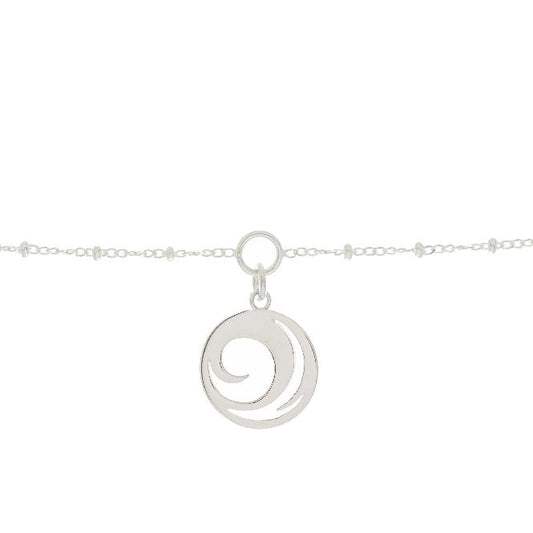 Wave Charm Bracelet in Sterling Silver