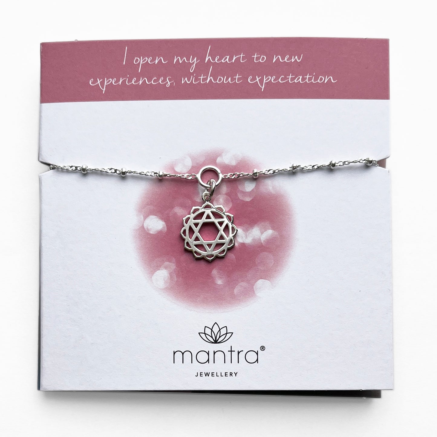Heart Chakra Charm Bracelet in Sterling Silver