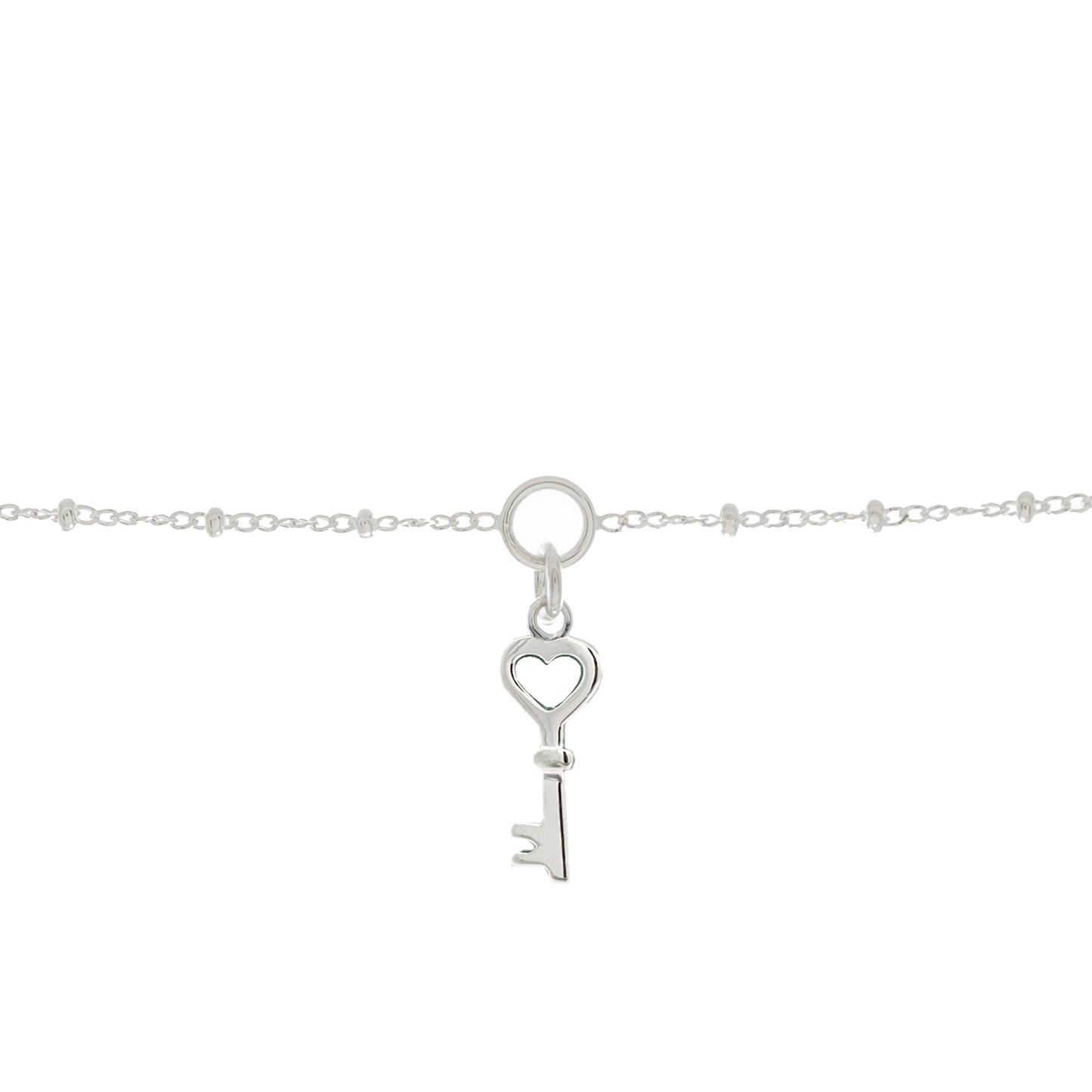 21st Birthday Key Charm Bracelet in Sterling Silver