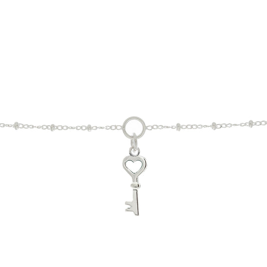 21st Birthday Key Charm Bracelet in Sterling Silver