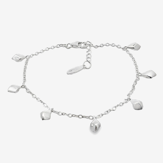 Grace & Co Silver Seven Pebbles Bracelet