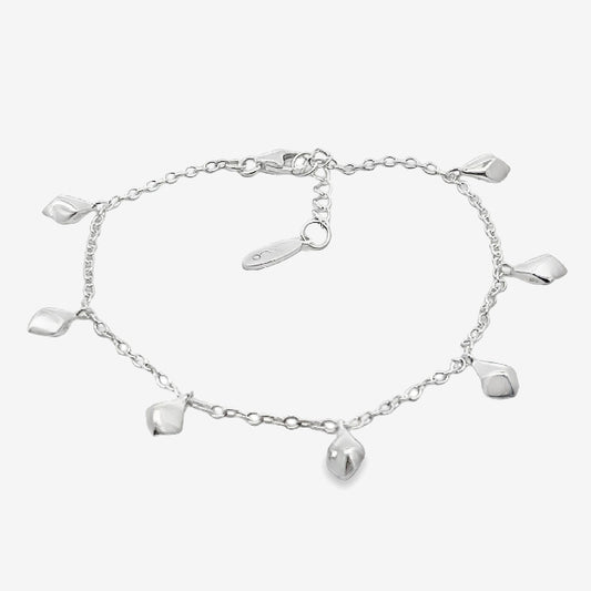 Silver Seven Pebbles Bracelet