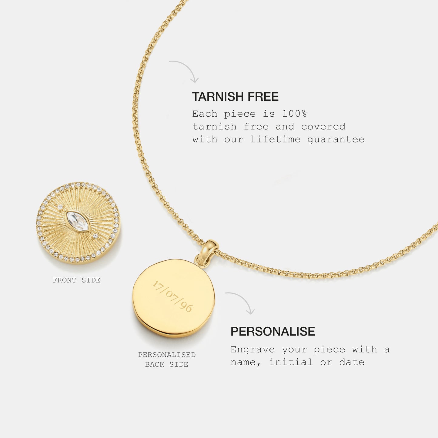 Gold Evil Eye Talisman Necklace