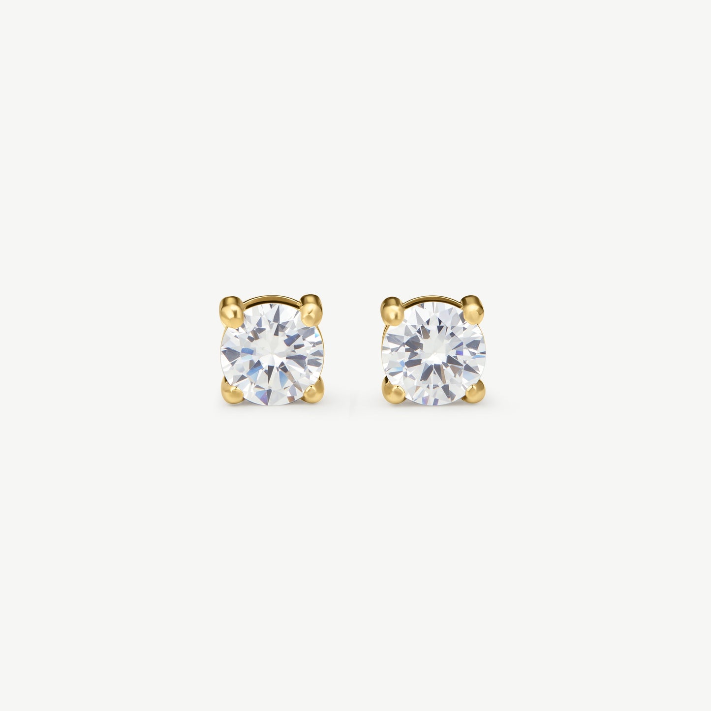 D.Louise Gold Classic Tennis Stud Earrings