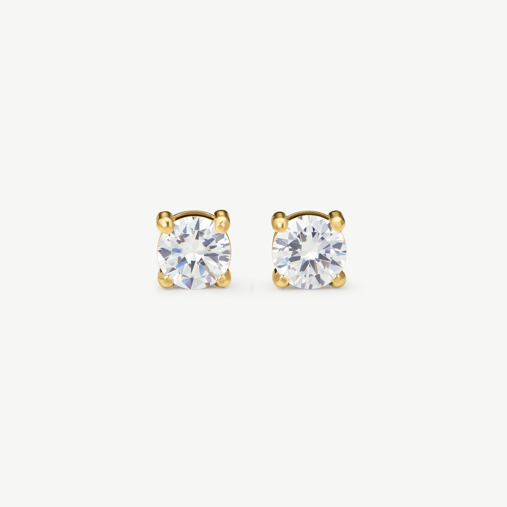 D.Louise Gold Classic Tennis Stud Earrings
