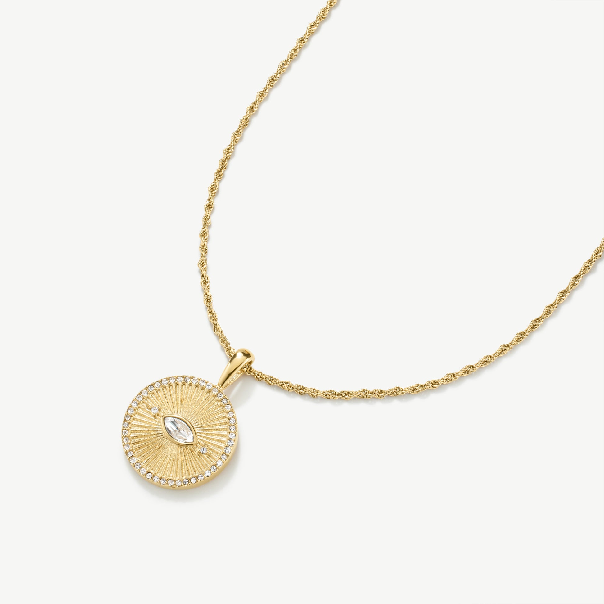 D.Louise Gold Evil Eye Talisman Necklace
