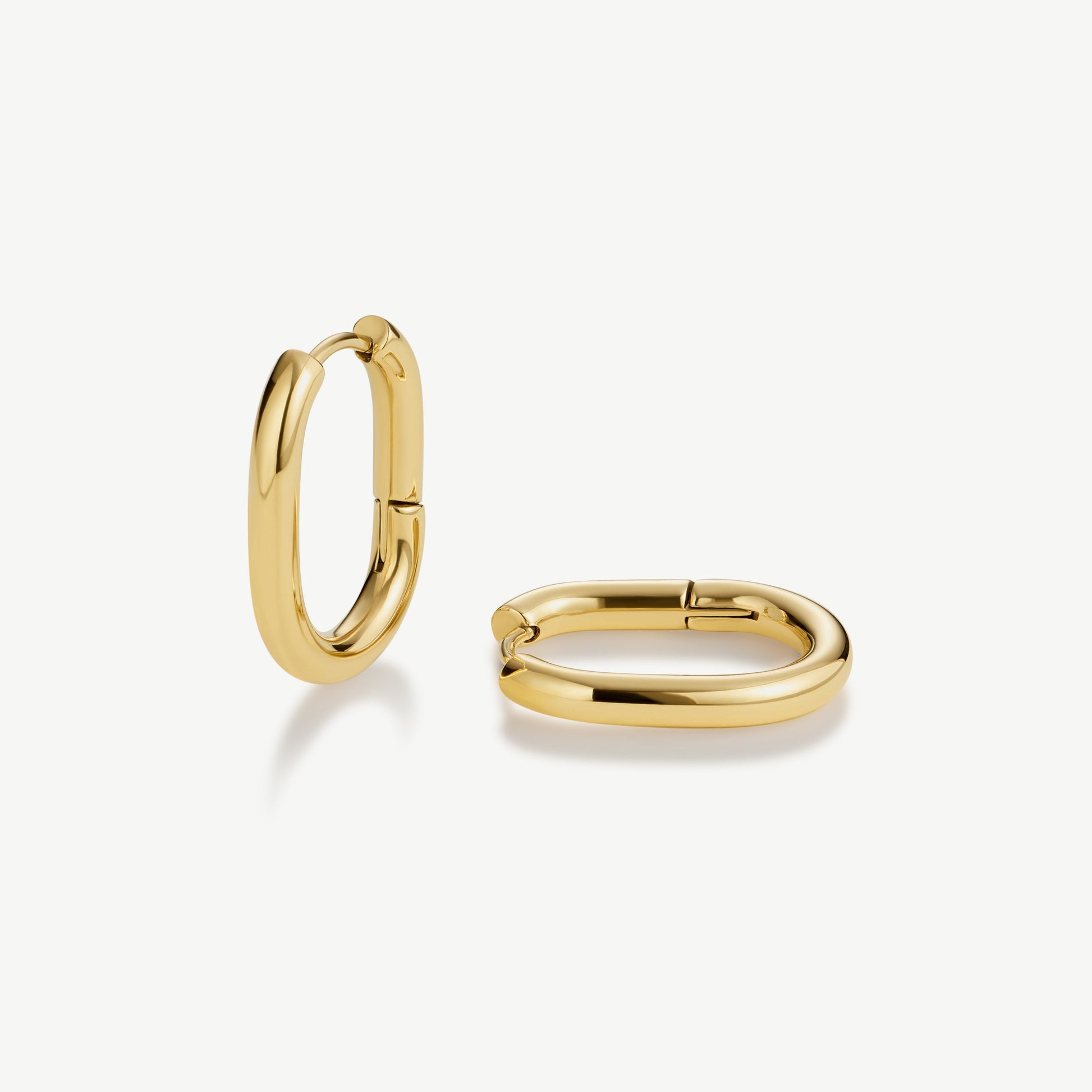 D.Louise Gold Oval Hoop Earrings