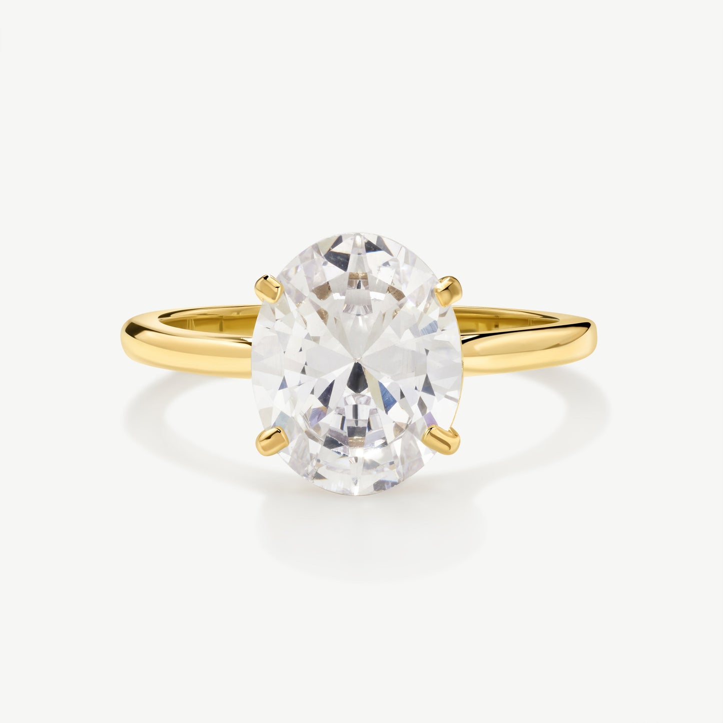 D.Louise Gold Oval Solitaire Travel Ring