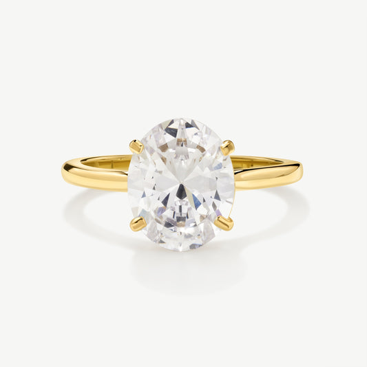 D.Louise Gold Oval Solitaire Travel Ring