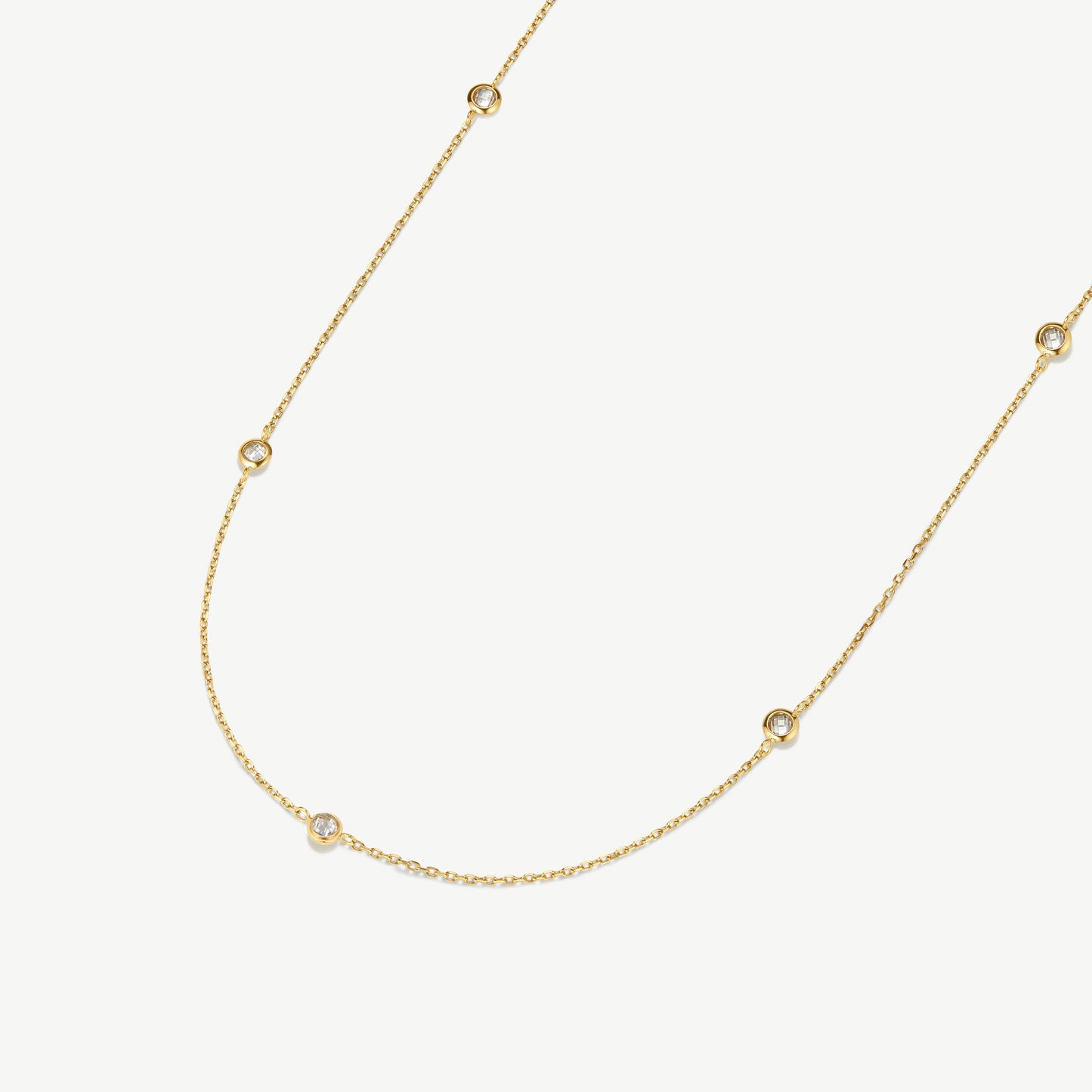 D.Louise Multi Stone Chain Necklace