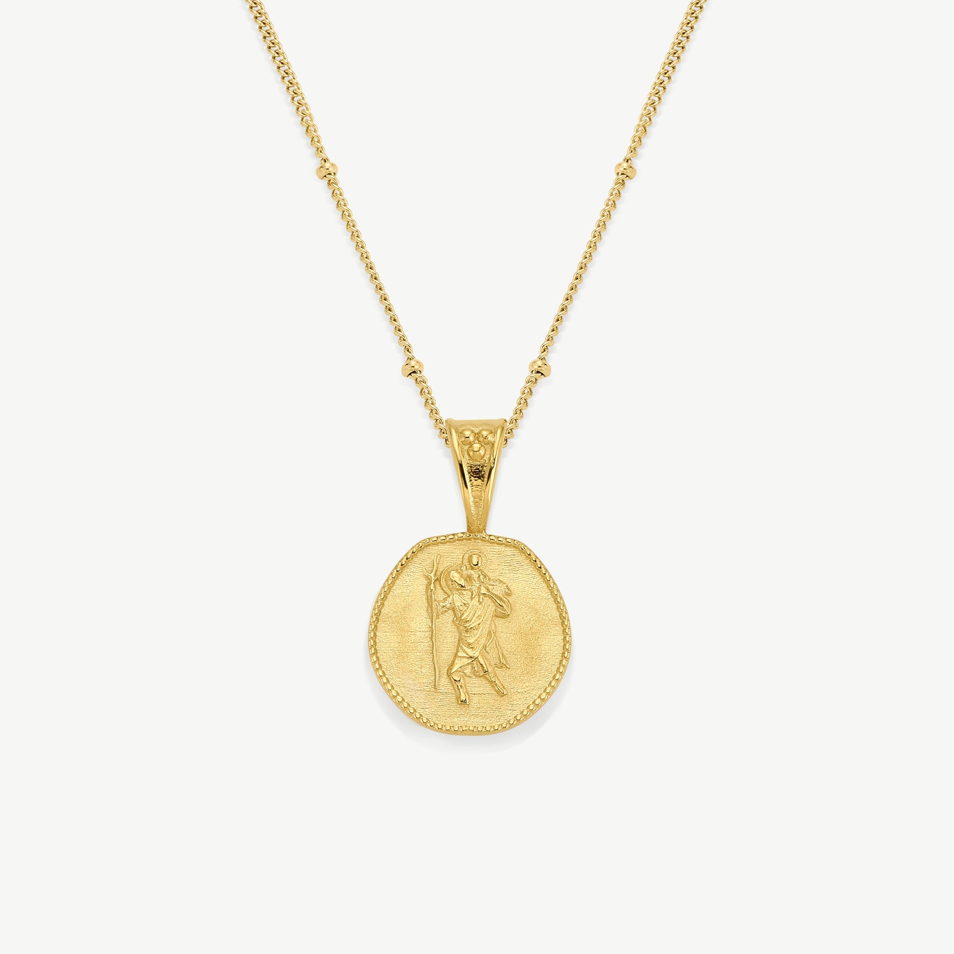 D.Louise Gold St. Christopher Necklace - Stay Safe Wherever You Go
