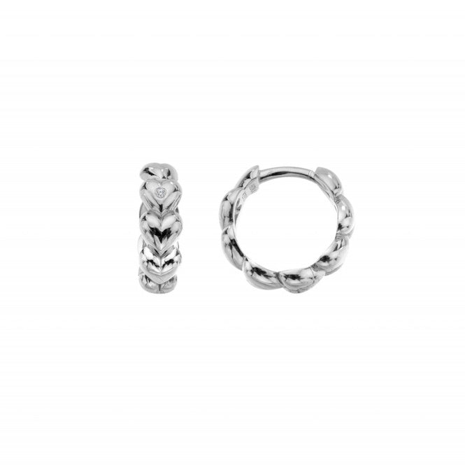 Silver Serenity Heart Earrings