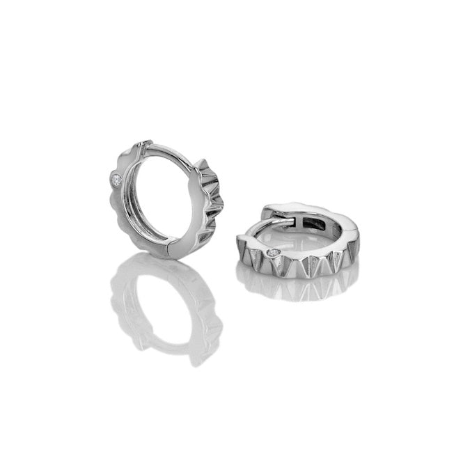 Silver Mini Huggie Earrings