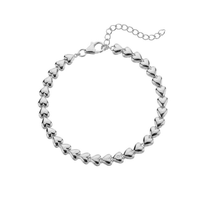 Silver Serenity Heart Bracelet
