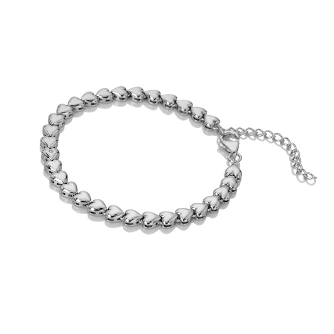 Silver Serenity Heart Bracelet