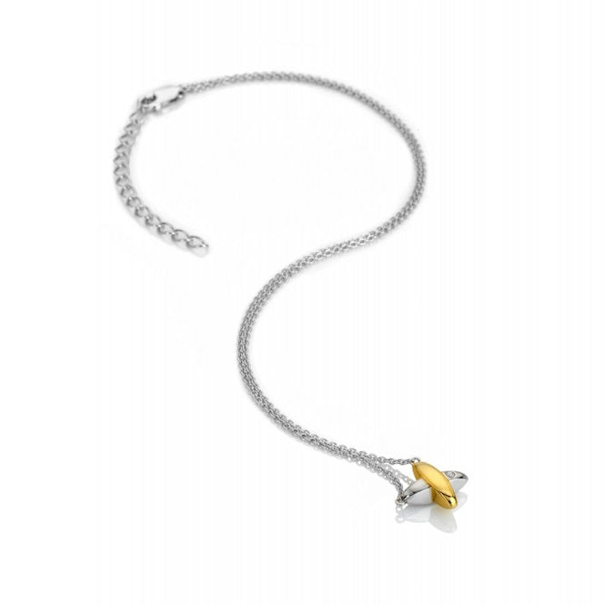 Silver & Gold Coupled Two Tone Necklace