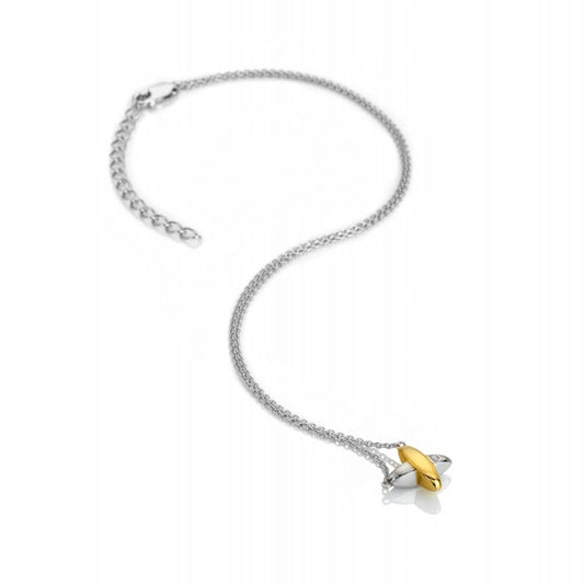 Silver & Gold Coupled Two Tone Necklace