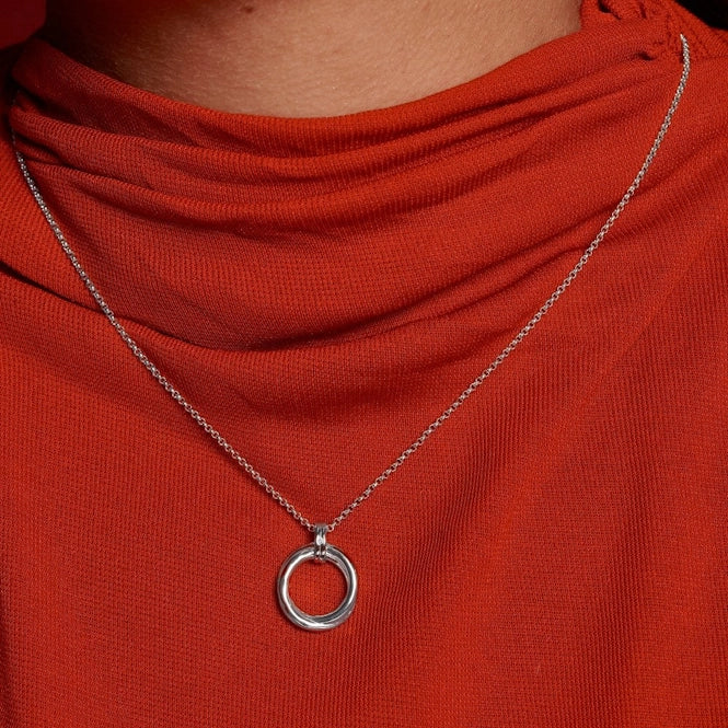 Silver Aura Pendant Necklace
