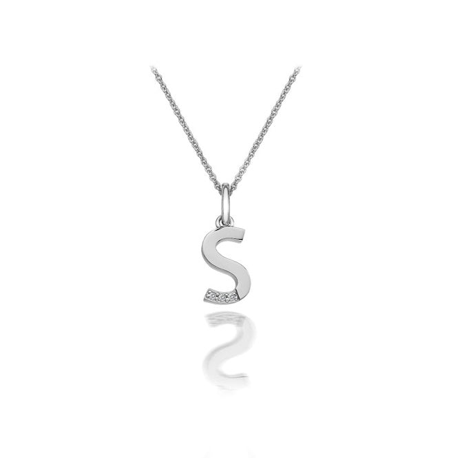 Silver S Micro Pendant Necklace