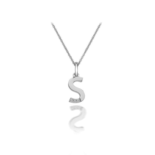 Silver S Micro Pendant Necklace