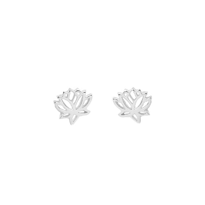 Mantra Jewellery Lotus Earrings in Sterling Silver