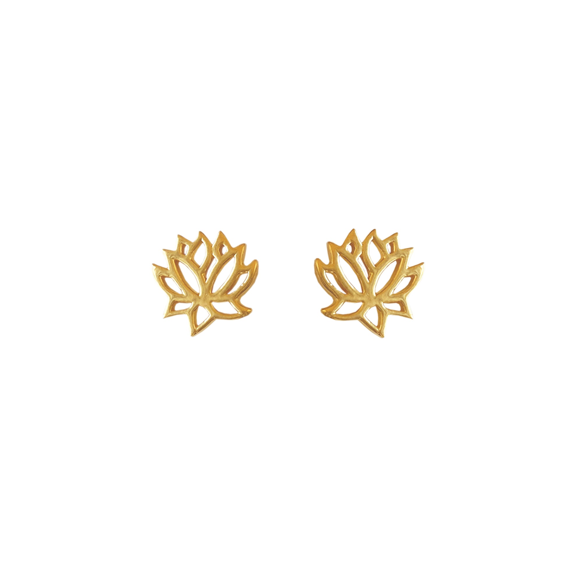Mantra Jewellery Lotus Earrings in Gold