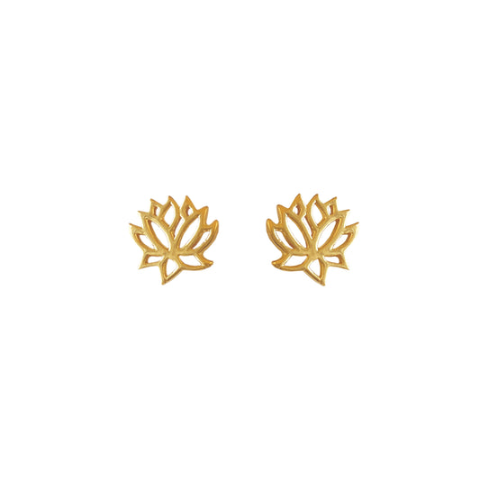 Lotus Earrings in Gold