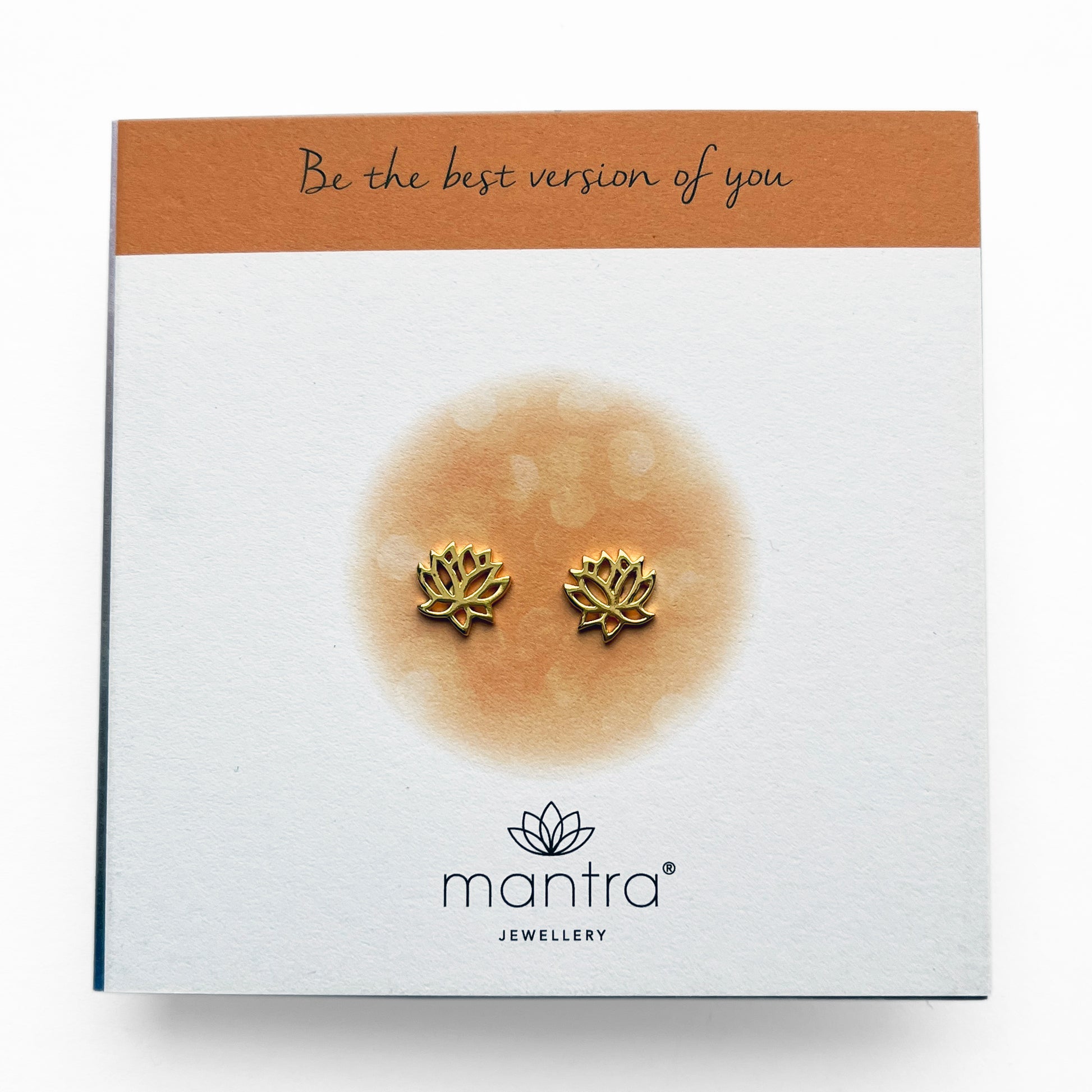 Mantra Jewellery Lotus Earrings in Gold