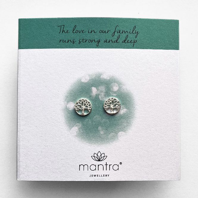 Mantra Jewellery Family Tree Earrings in Sterling Silver